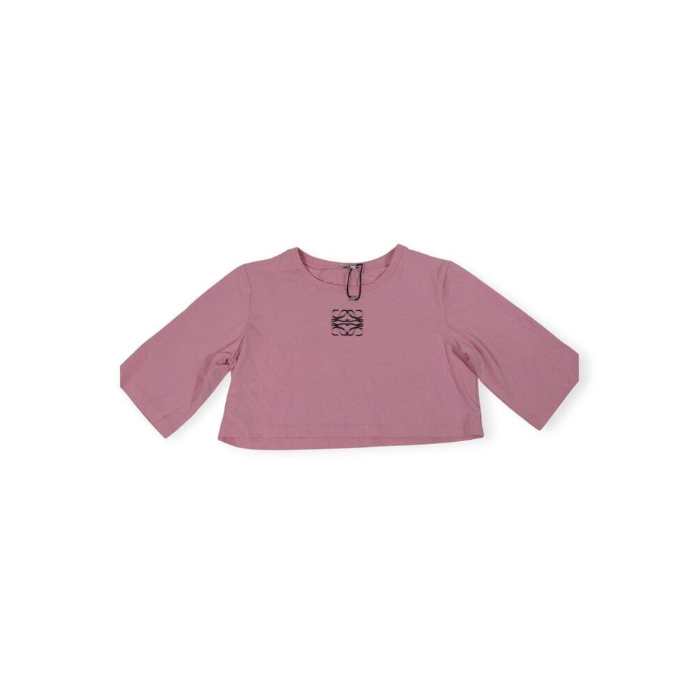 Loewe Blurred Anagram Cotton Cropped T-shirt In Pink RARE SZ L